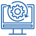 gear and computer icon