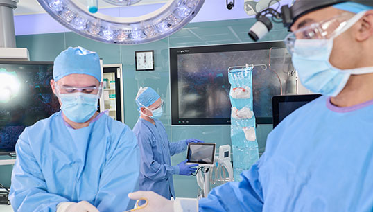 Surgical staff passing instruments between them