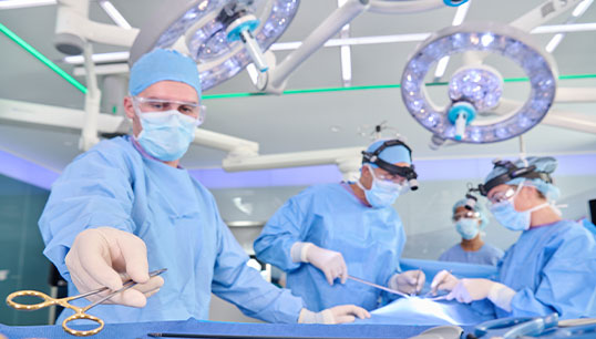 Operating room staff during a procedure